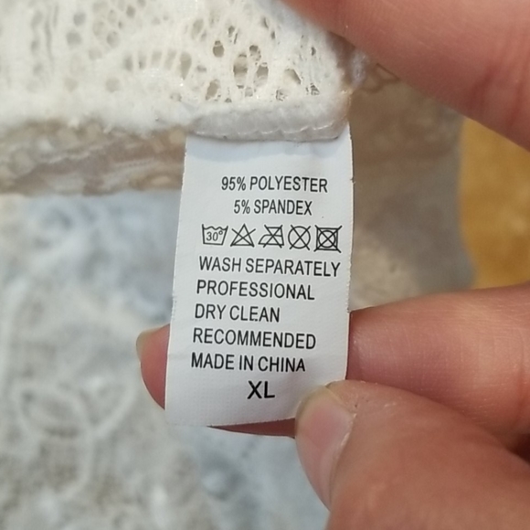 Spaghetti strap full white lace crop top bralette - Picture 6 of 8